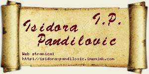 Isidora Pandilović vizit kartica